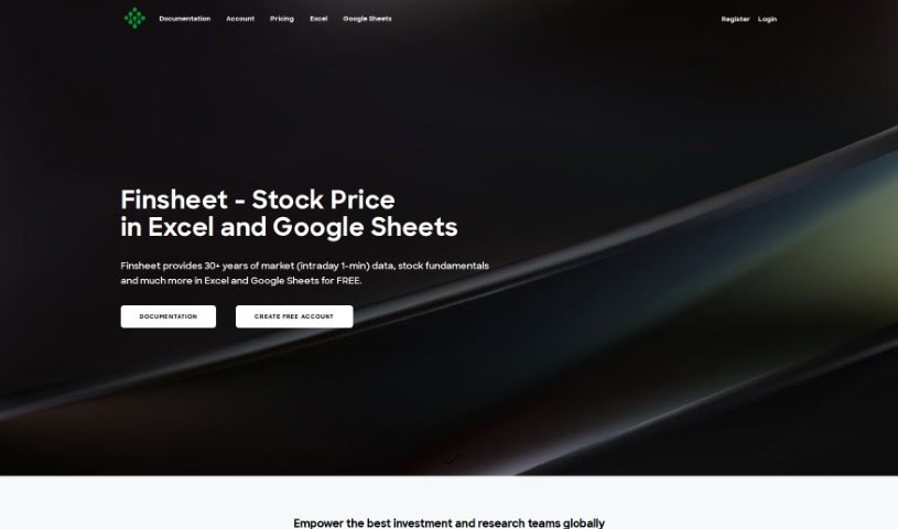 Screenshot of Finsheet