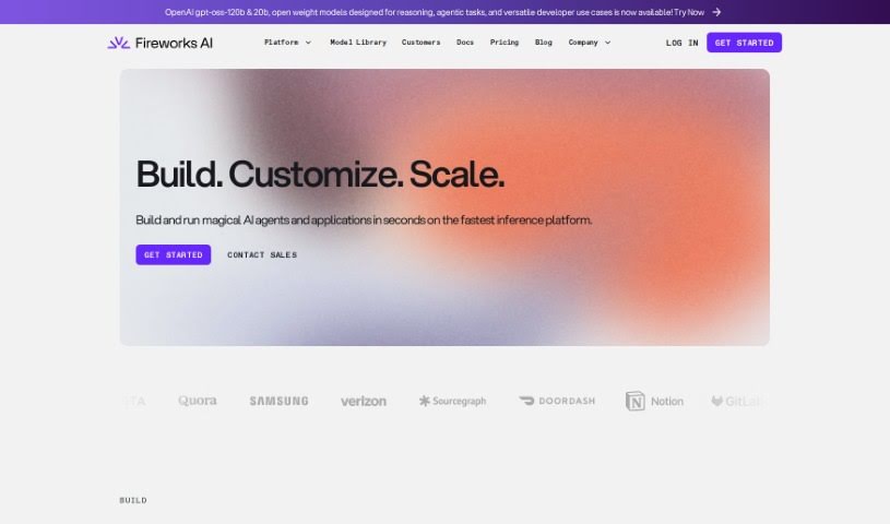Screenshot of Fireworks.ai