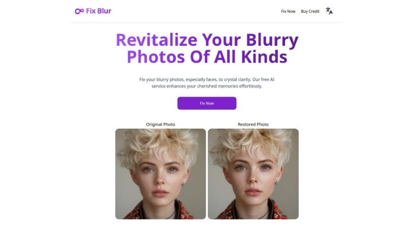 Screenshot of Fix Blur