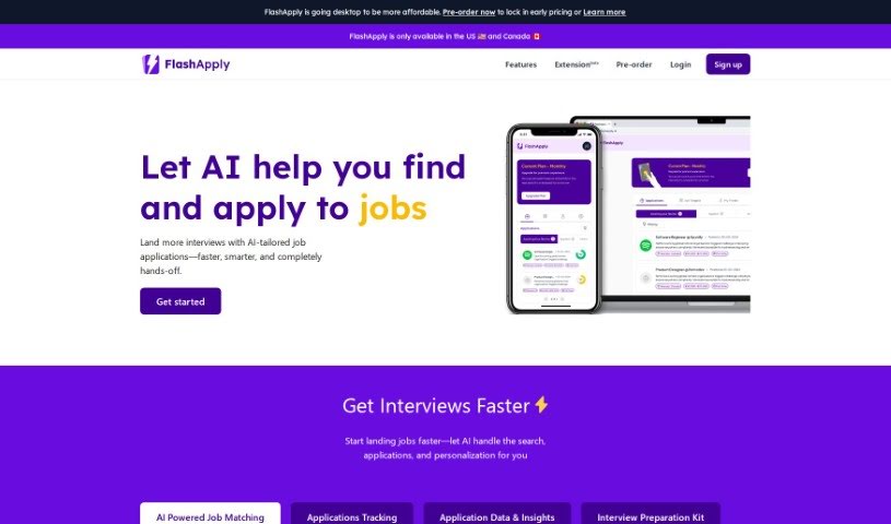 Screenshot of FlashApply