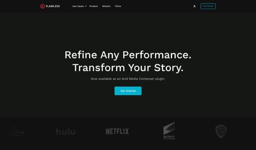 Screenshot of Flawless AI