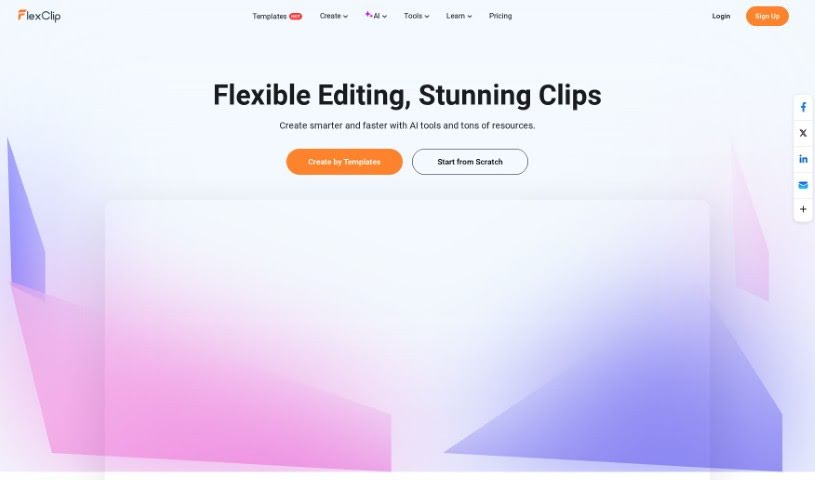 Screenshot of FlexClip