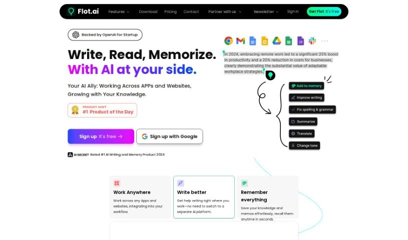 Screenshot of Flot AI