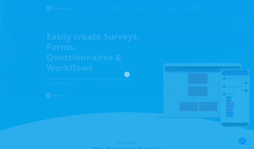 Screenshot of Flowcharts.ai