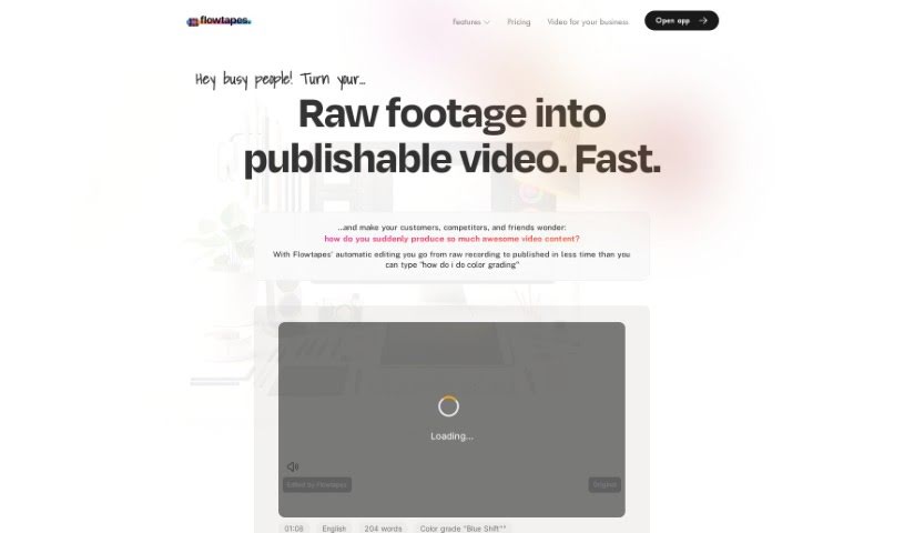 Screenshot of Flowtapes