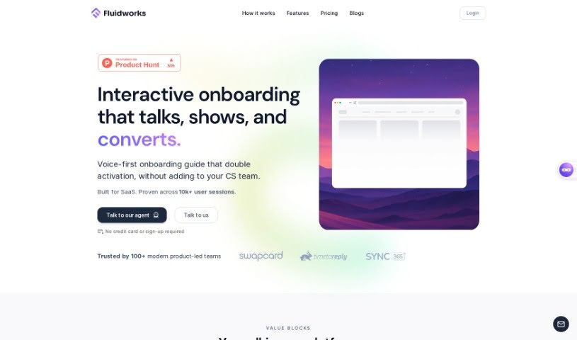 Screenshot of Fluidworks AI