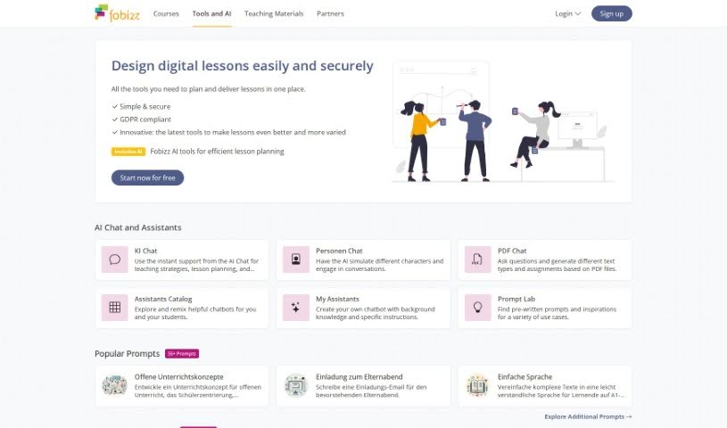 Screenshot of Fobizz Tools