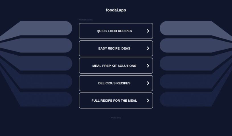 Screenshot of FoodAI