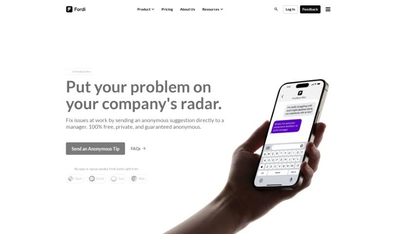 Screenshot of Fordi Ai