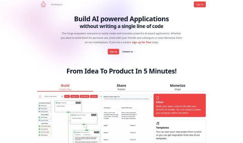 Screenshot of Forge AI