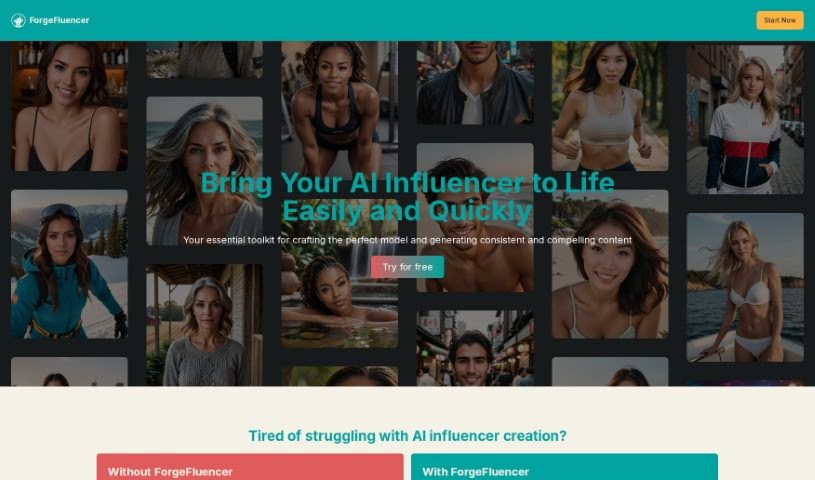 Screenshot of ForgeFluencer