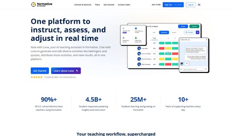 Screenshot of Formative