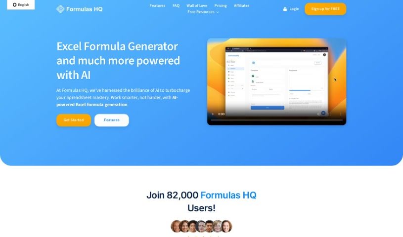 Screenshot of Formulas HQ