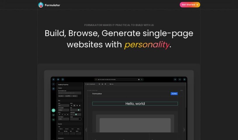 Screenshot of Formulator