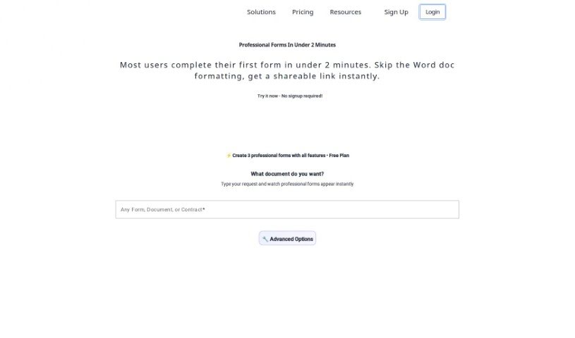 Screenshot of Formzil