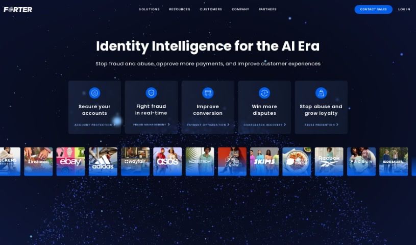 Screenshot of Forter