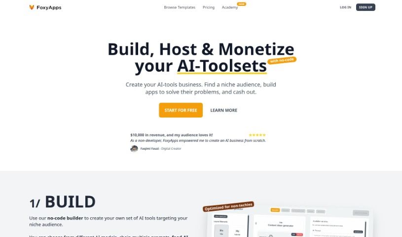Screenshot of FoxyApps