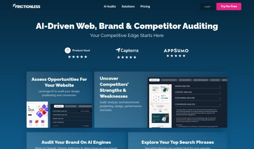 Screenshot of Frictionless