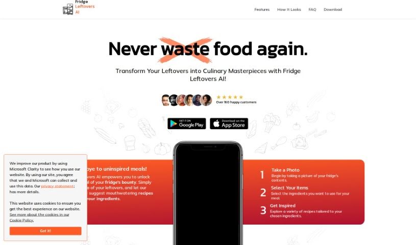 Screenshot of Fridge Leftovers AI