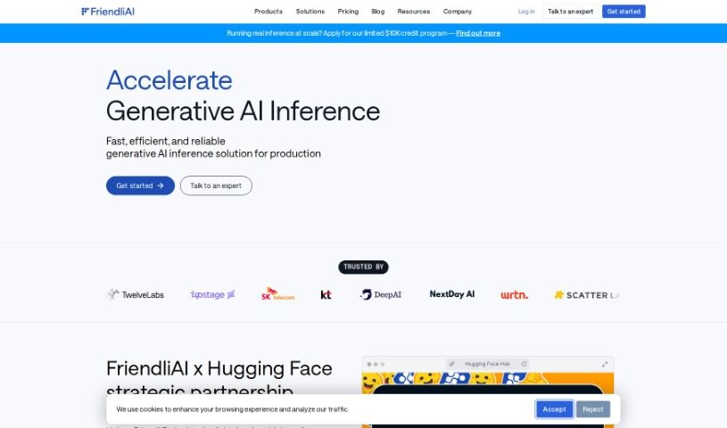 Screenshot of FriendliAI