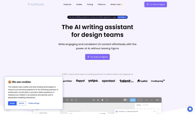 Screenshot of Frontitude Write
