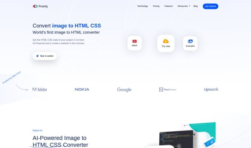 Screenshot of Fronty