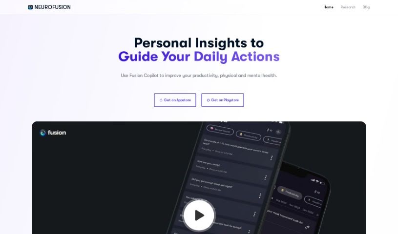 Screenshot of Fusion App