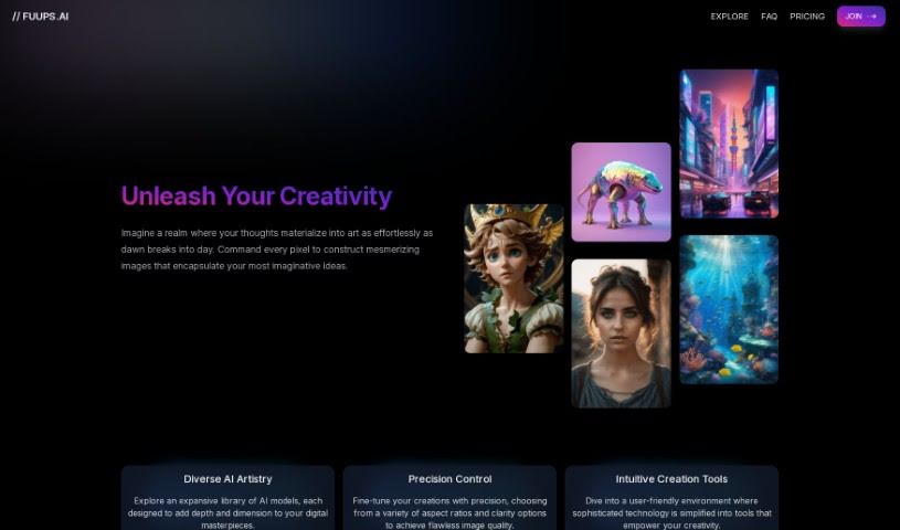 Screenshot of Fuups.ai