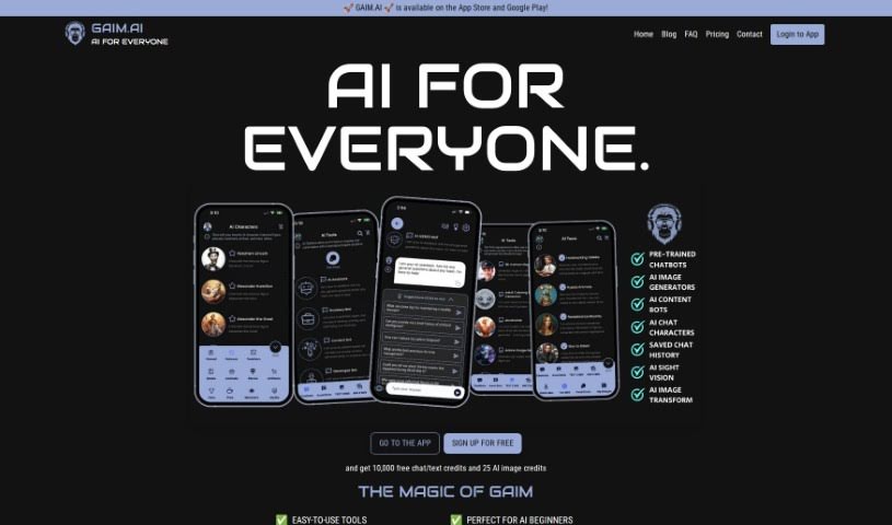 Screenshot of Gaim.ai