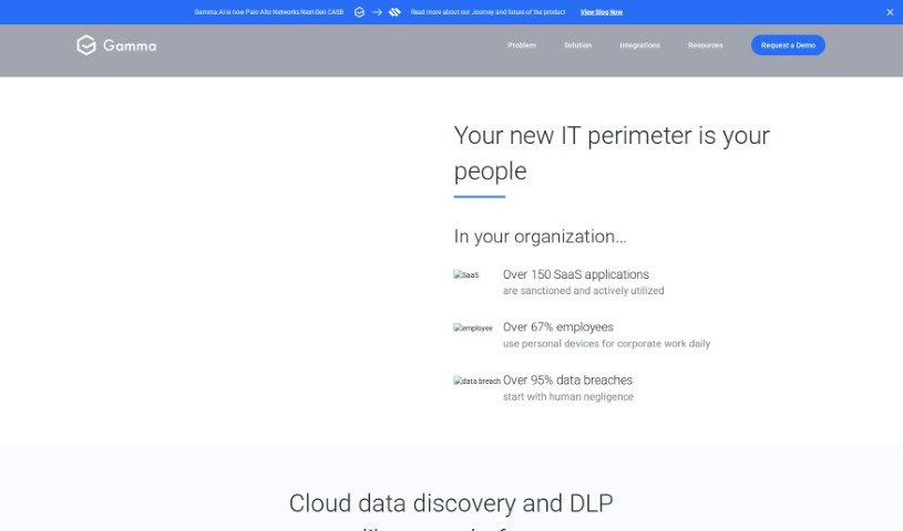 Screenshot of Gamma.AI