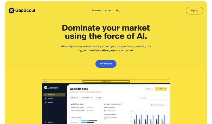 Screenshot of GapScout