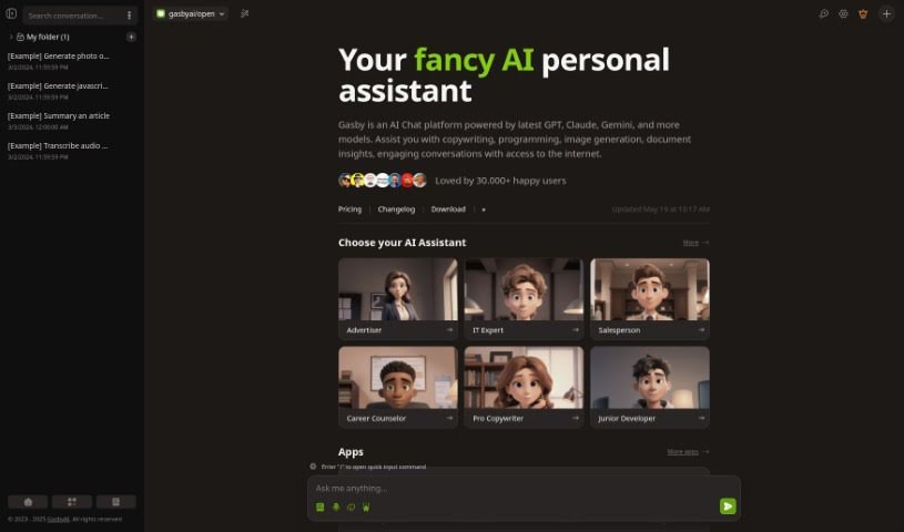 Screenshot of Gasbyai