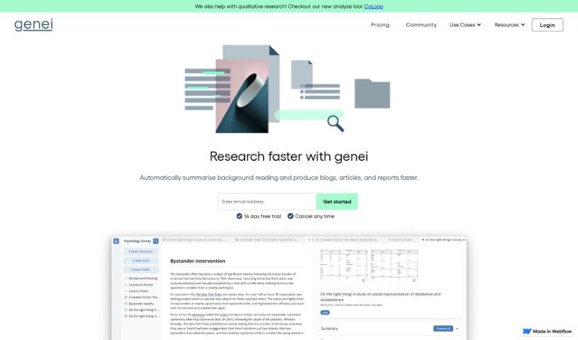 Screenshot of Genei