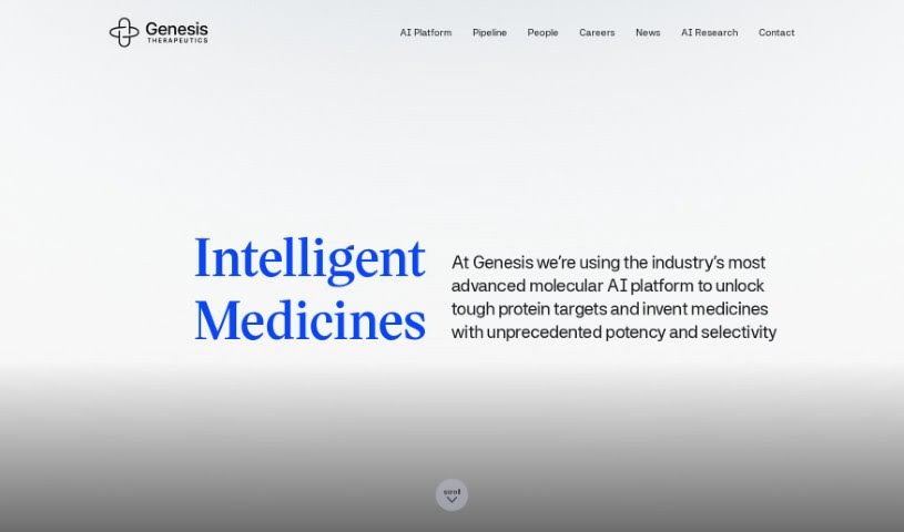 Screenshot of Genesis Therapeutics