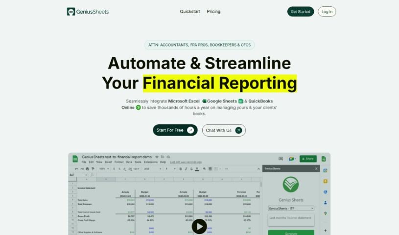 Screenshot of Genius Sheets