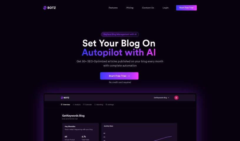 Screenshot of GetBotz