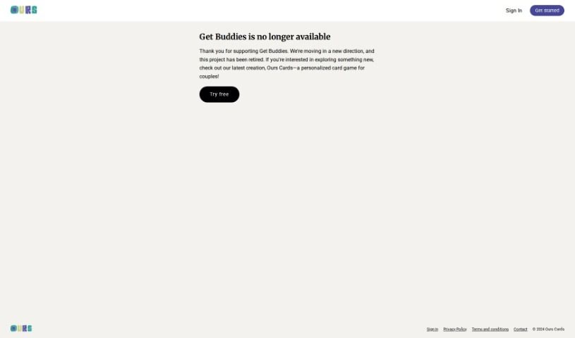 Screenshot of Getbuddies