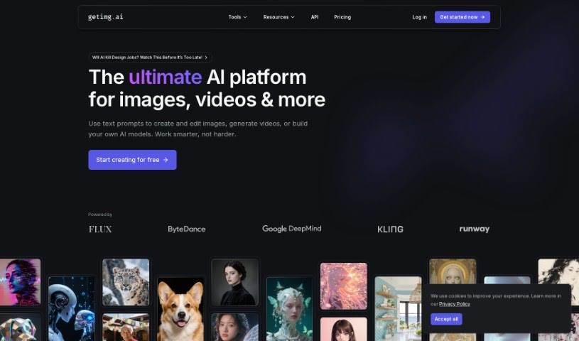 Screenshot of Getimg AI