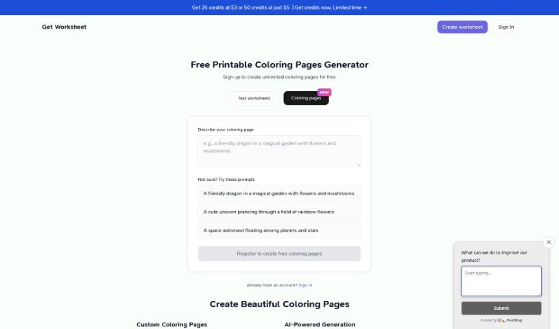 Screenshot of Getworksheet