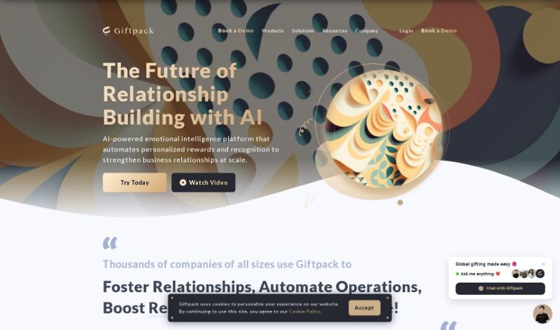 Screenshot of Giftpack