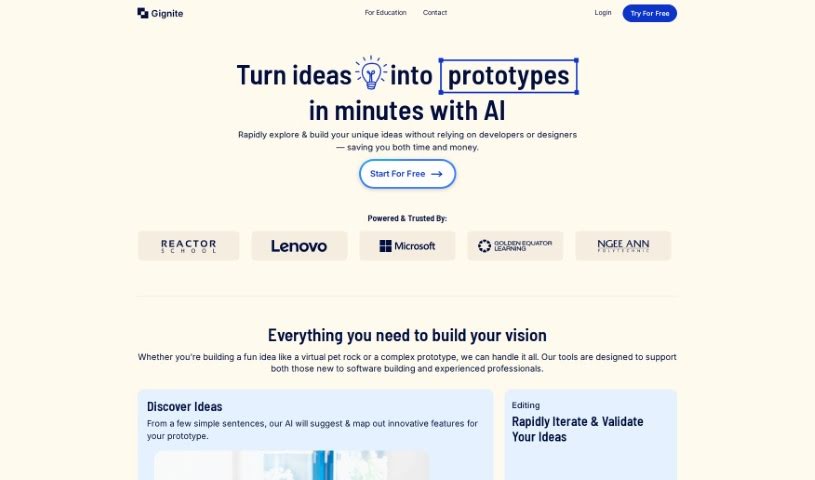 Screenshot of Gignite