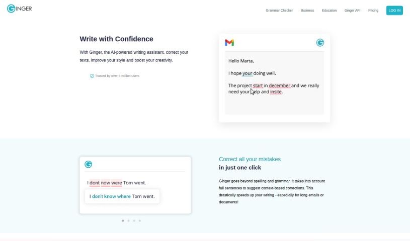 Screenshot of Ginger Software