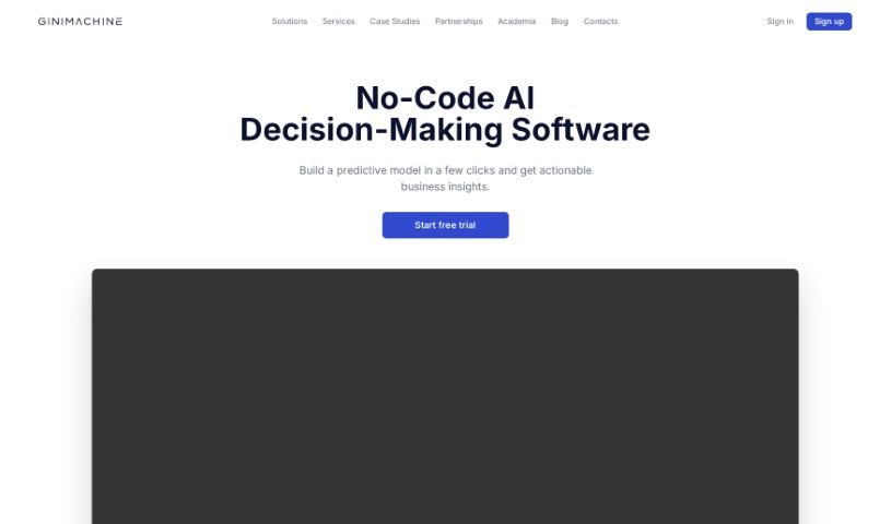 Screenshot of GiniMachine