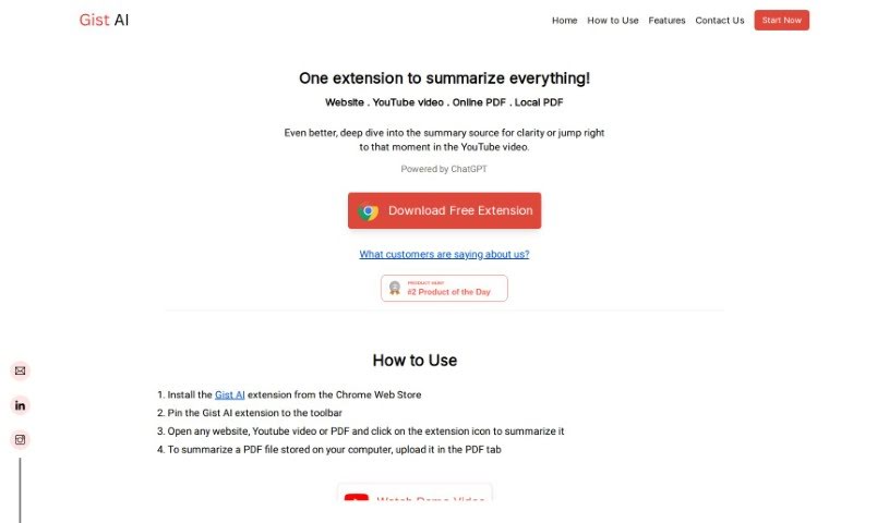 Screenshot of Gist Ai
