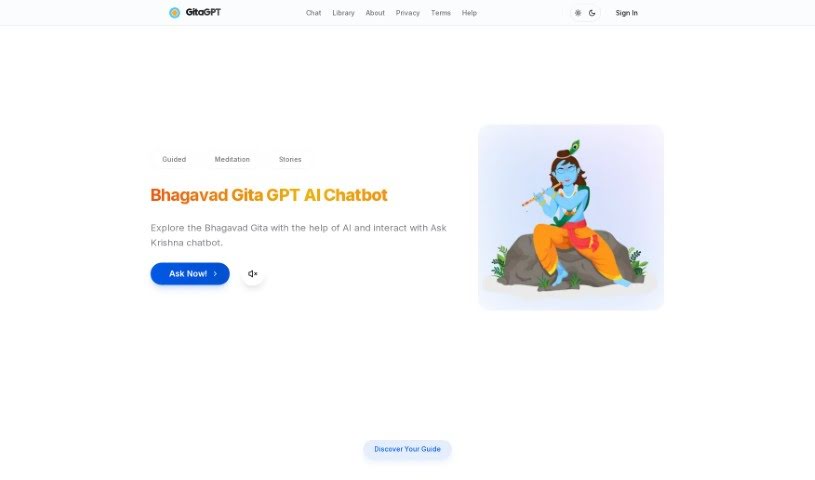 Screenshot of Gita Gpt