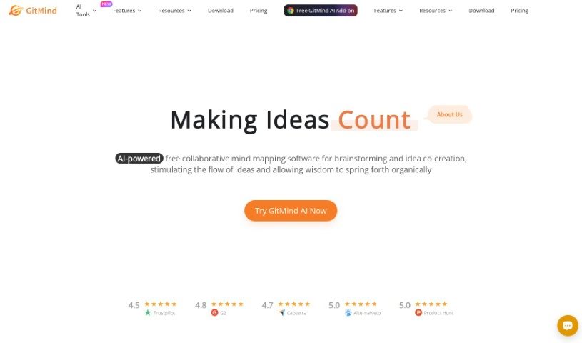 Screenshot of GitMind