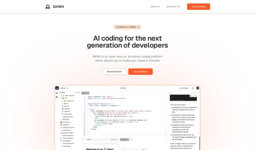 Screenshot of Gitwit