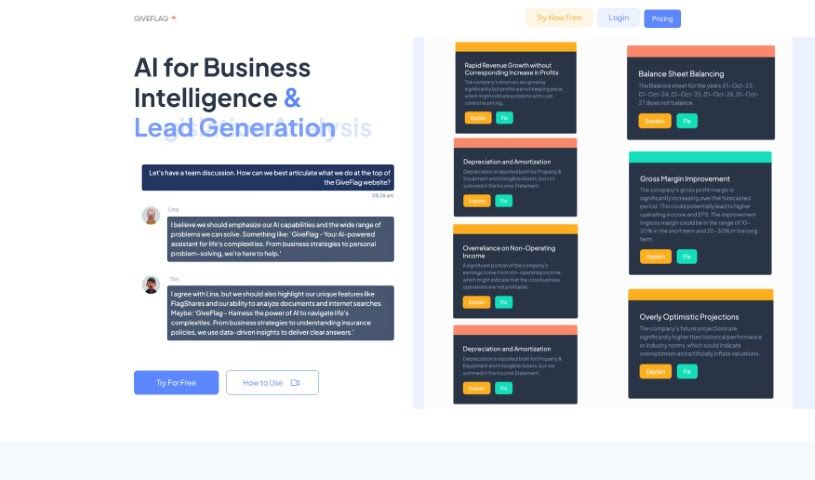 Screenshot of GiveFlag