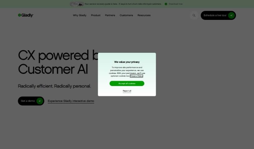 Screenshot of Gladly