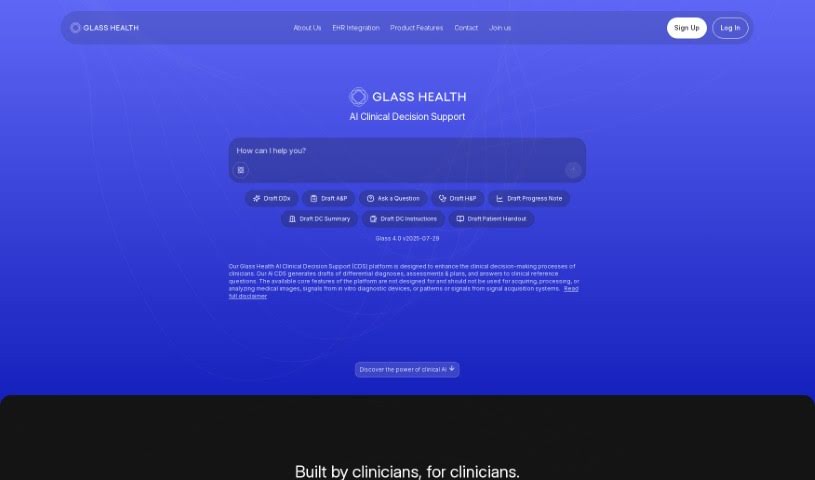 Screenshot of Glass Health
